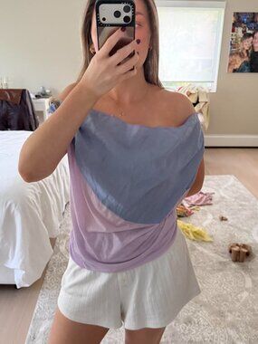 Women's Purple and Blue Blouse